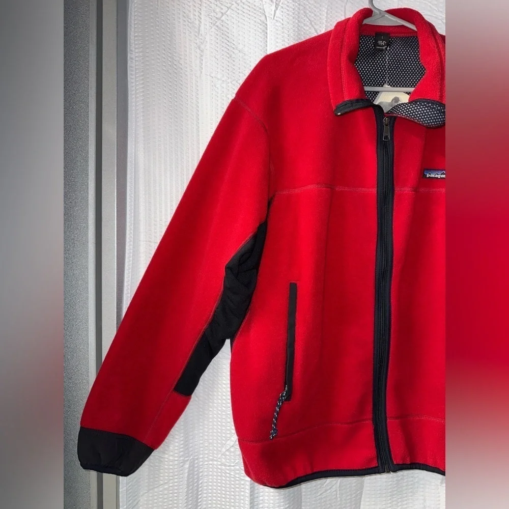 NWT Patagonia Vintage 90s PEF Red Fleece Jacket Size L